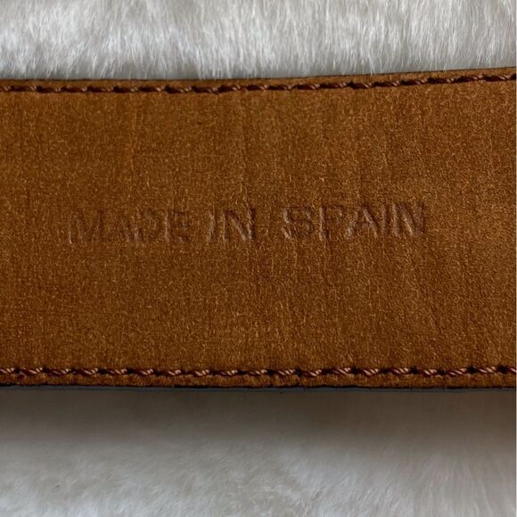 Rochester Big and Tall Brown Genuine Lizard and Suede Leather Belt - Picture 4 of 13